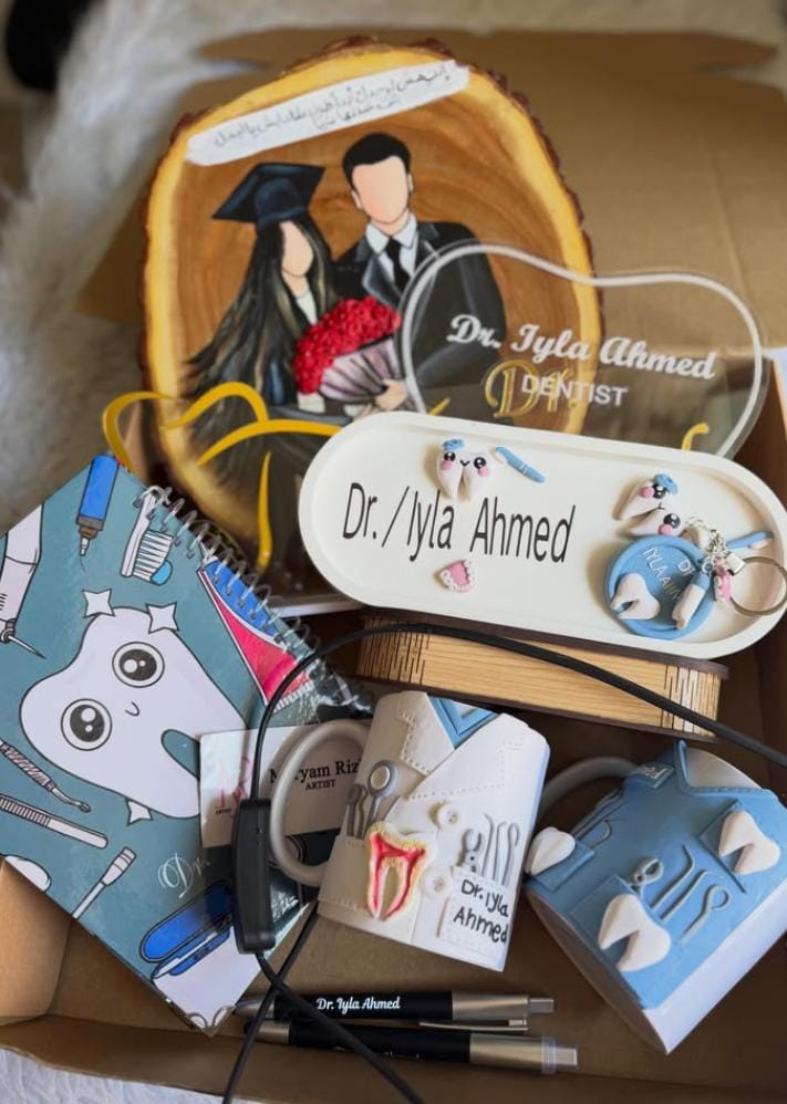 Personalized dentist celebration hamper