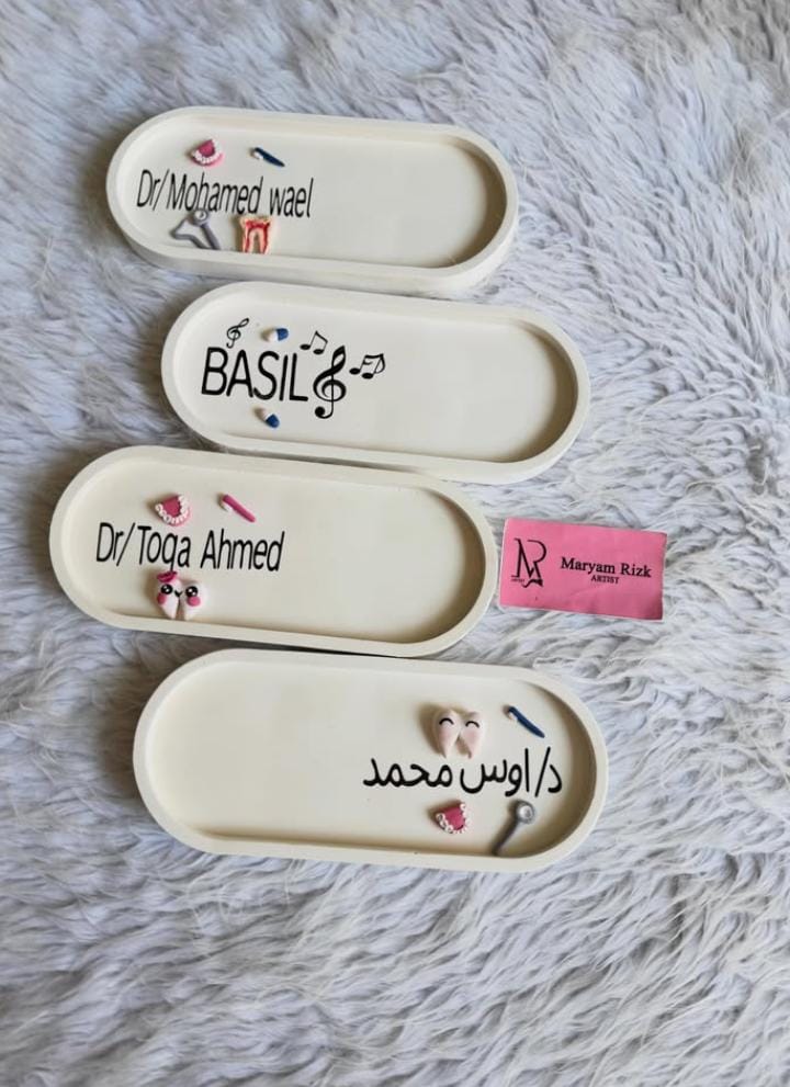 Collection of personalized ceramic name plates